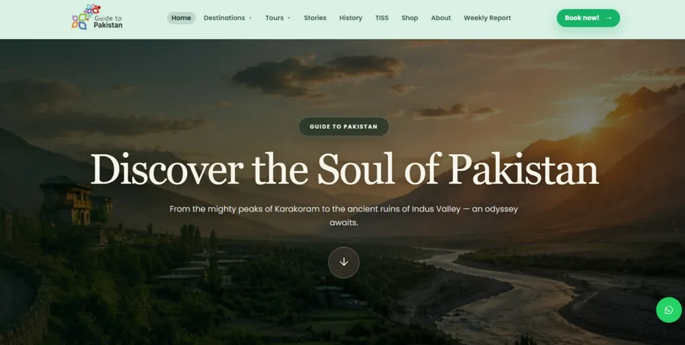 Screenshot of Guide to Pakistan