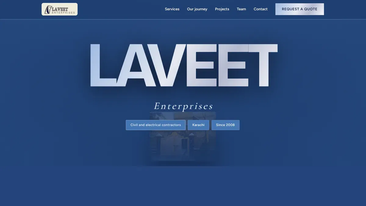 Screenshot of Laveet Enterprises